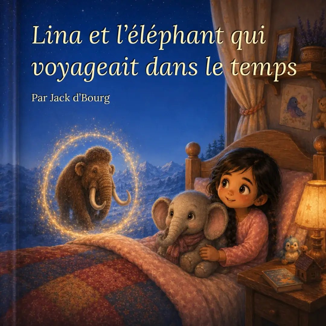 Lina et l’éléphant qui voyageait dans le temps par Jack dBourg -Couverture française Lina et l’éléphant qui voyageait dans le temps par Jack dBourg -Couverture française